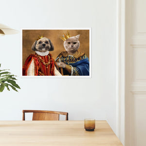 The King & Queen: Custom Pet Poster - Paw & Glory - Dog Portraits - Pet Portraits