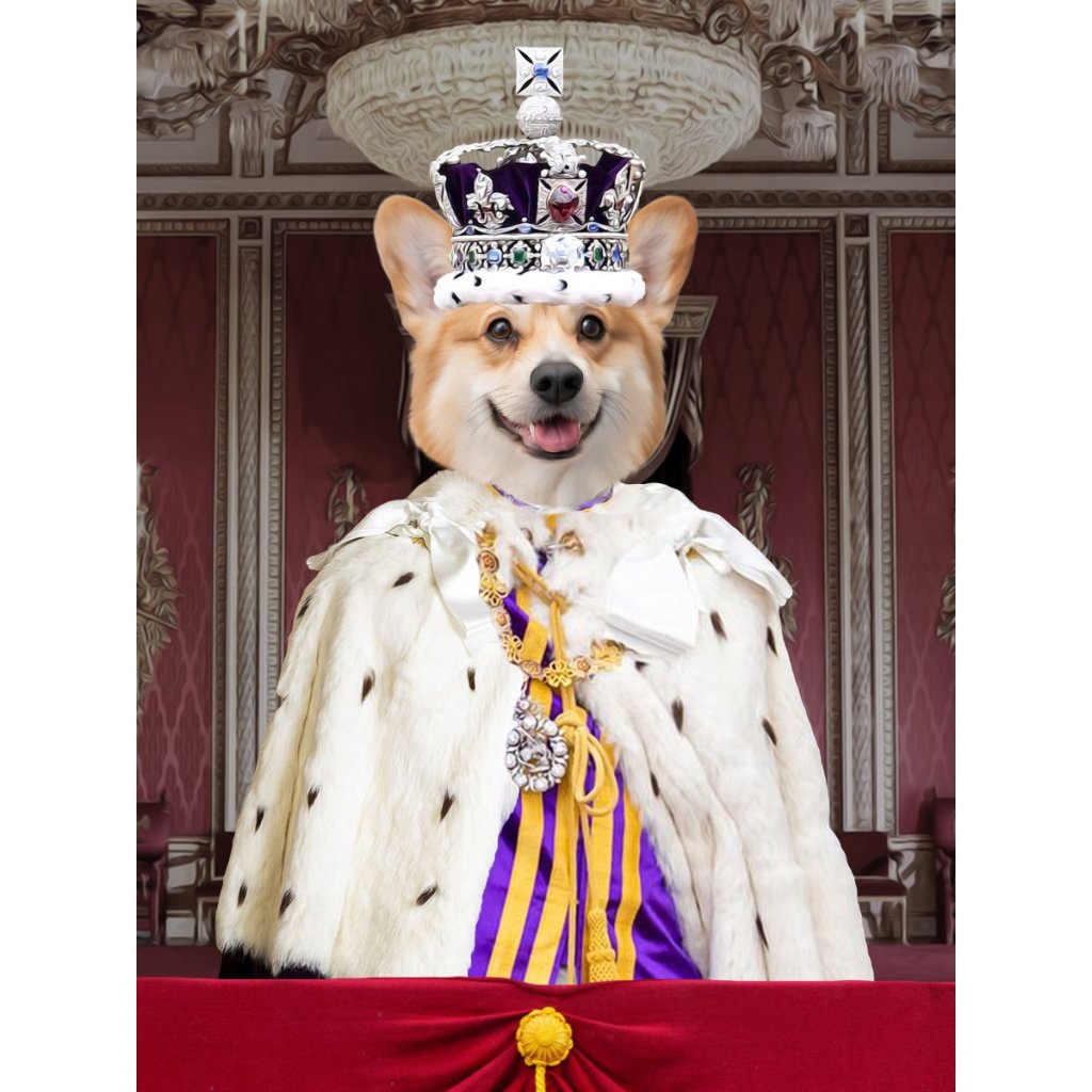 The Kings Coronation: Custom Digital Download Pet Portrait - Paw & Glory - Dog Portraits - Pet Portraits