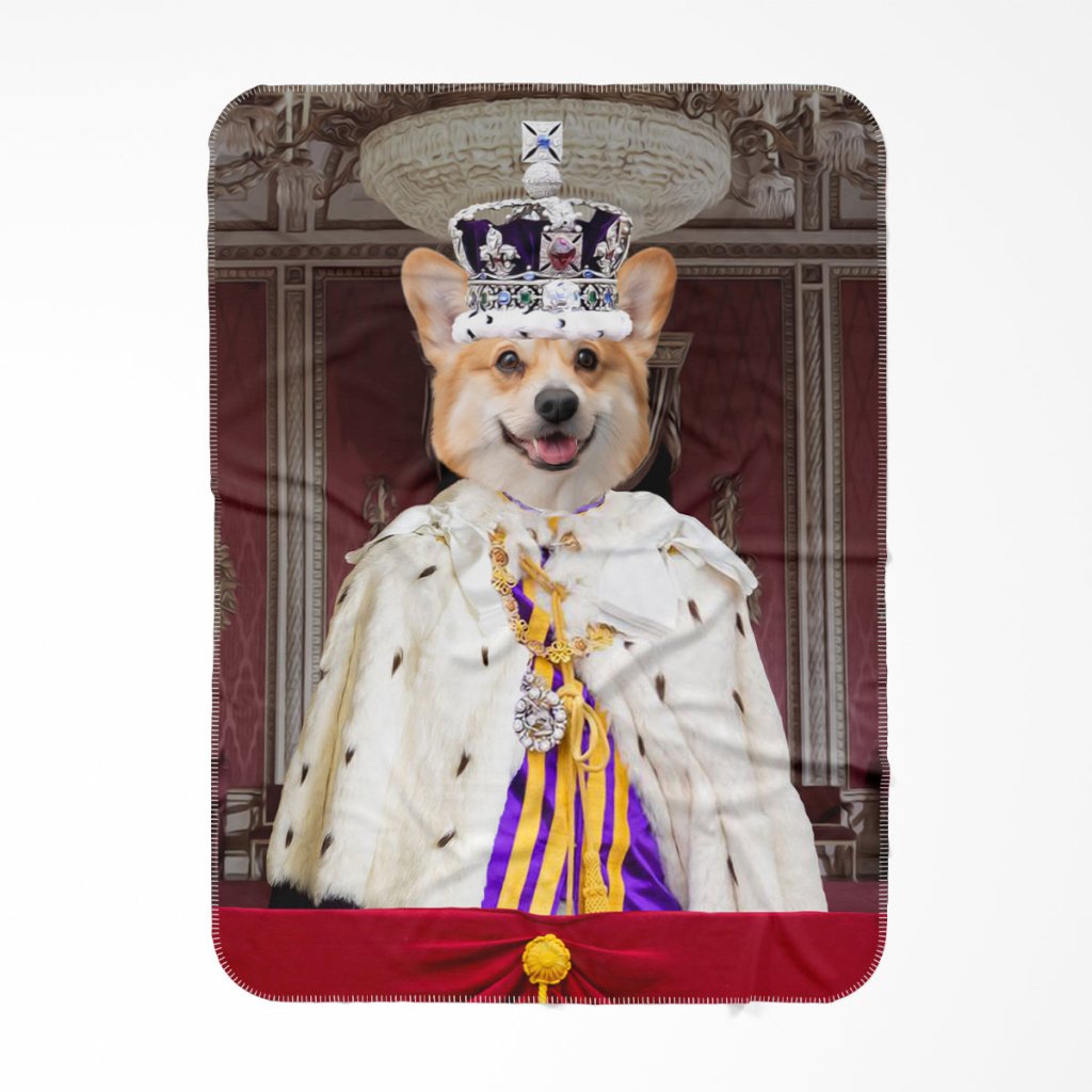 The Kings Coronation: Custom Pet Blanket - Paw & Glory - Dog Portraits - Pet Portraits