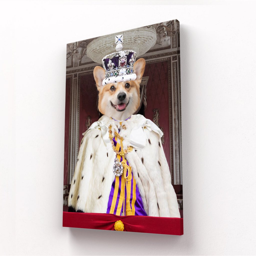 The Kings Coronation: Custom Pet Canvas - Paw & Glory - Dog Portraits - Pet Portraits