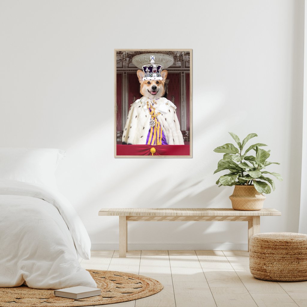 The Kings Coronation: Custom Pet Portrait - Paw & Glory - Dog Portraits - Pet Portraits