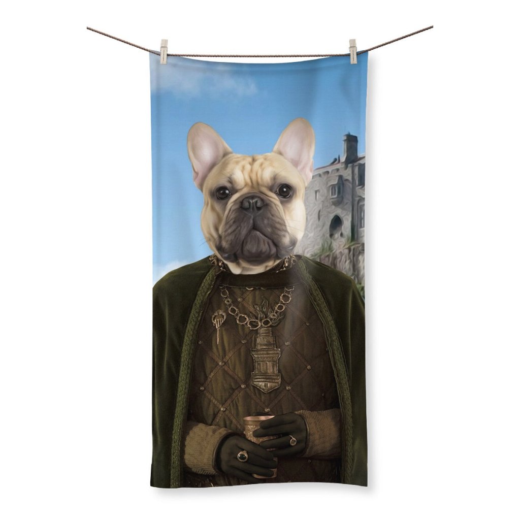 The Kings Informer (House Of The Dragon Inspired): Custom Pet Towel - Paw & Glory - Dog Portraits - Pet Portraits