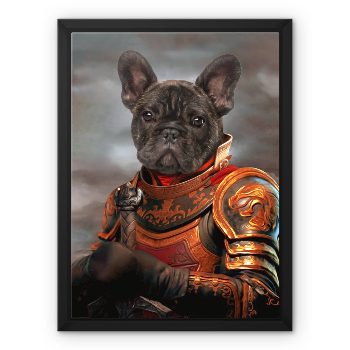 The Knight: Custom Pet Canvas - Paw & Glory - Dog Portraits - Pet Portraits