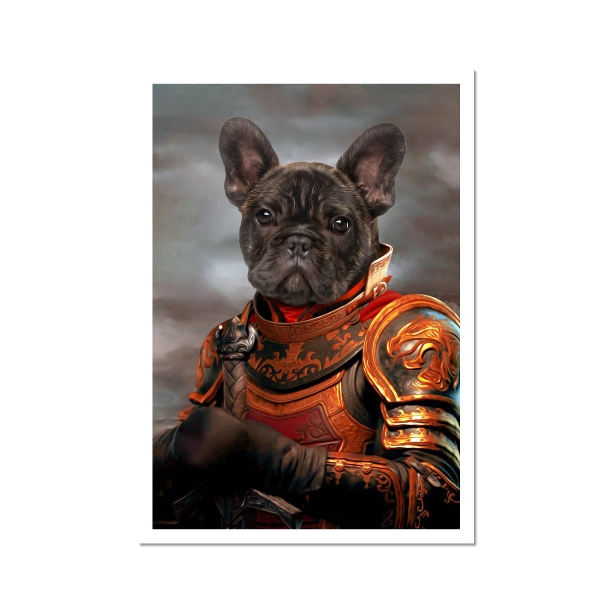 The Knight: Custom Pet Poster - Paw & Glory - Dog Portraits - Pet Portraits