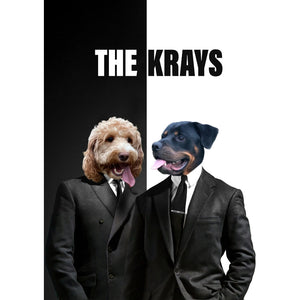 The Krays: Custom Digital Download Pet Portrait - Paw & Glory - Dog Portraits - Pet Portraits