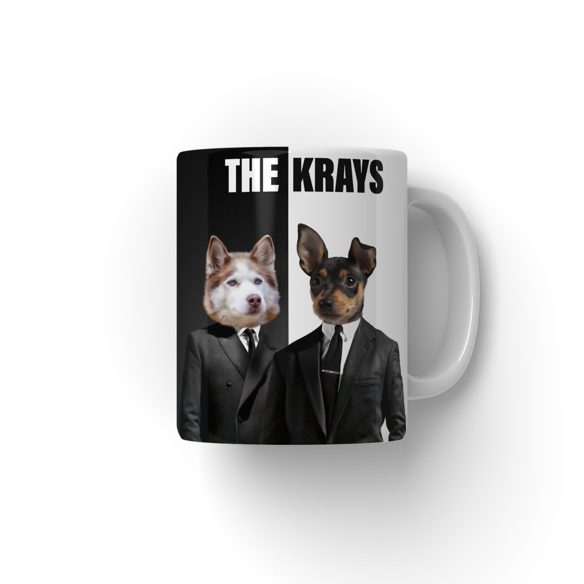 The Krays: Custom Pet Coffee Mug - Paw & Glory - Dog Portraits - Pet Portraits