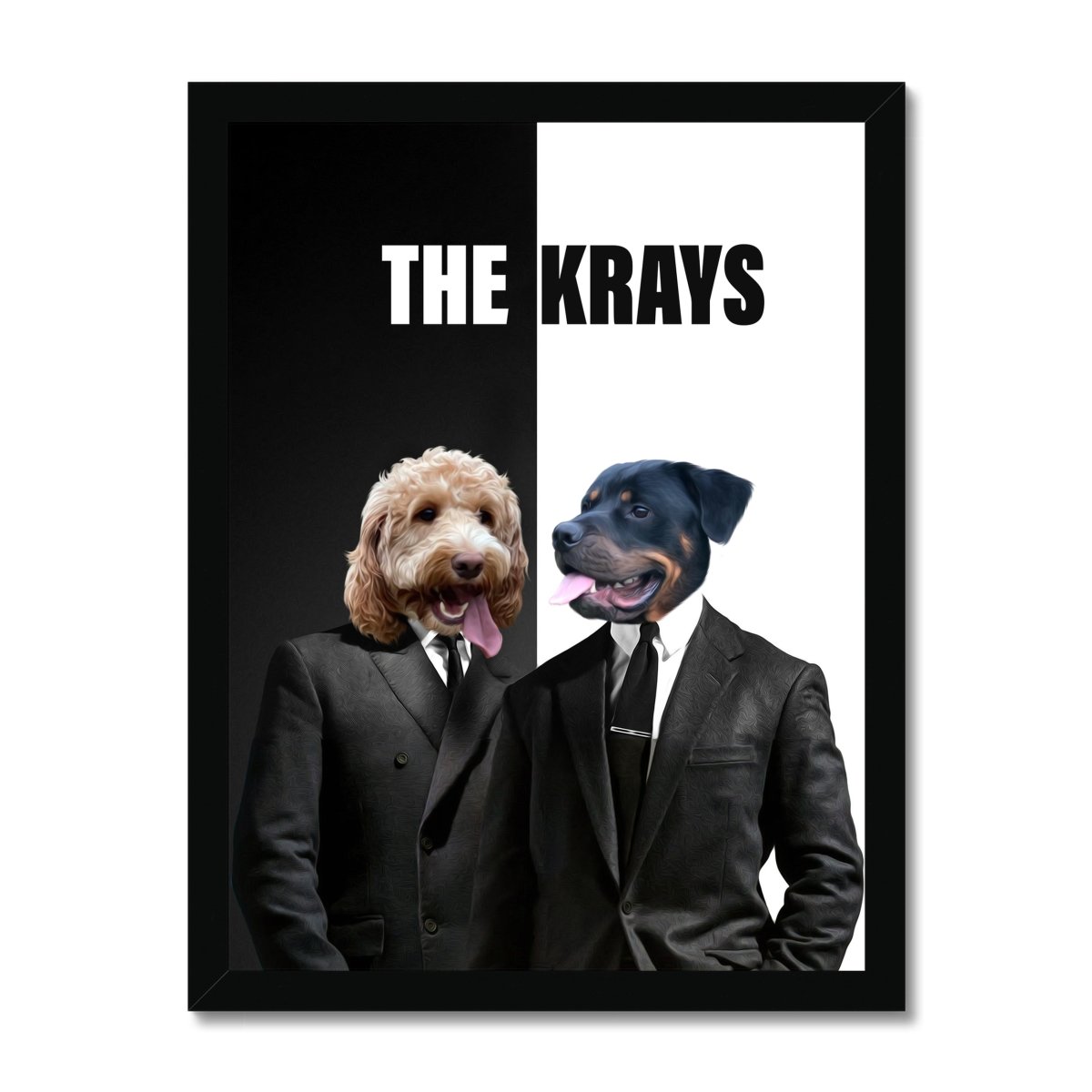 The Krays: Custom Pet Portrait - Paw & Glory - Dog Portraits - Pet Portraits