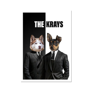 The Krays: Custom Pet Portrait - Paw & Glory - Dog Portraits - Pet Portraits