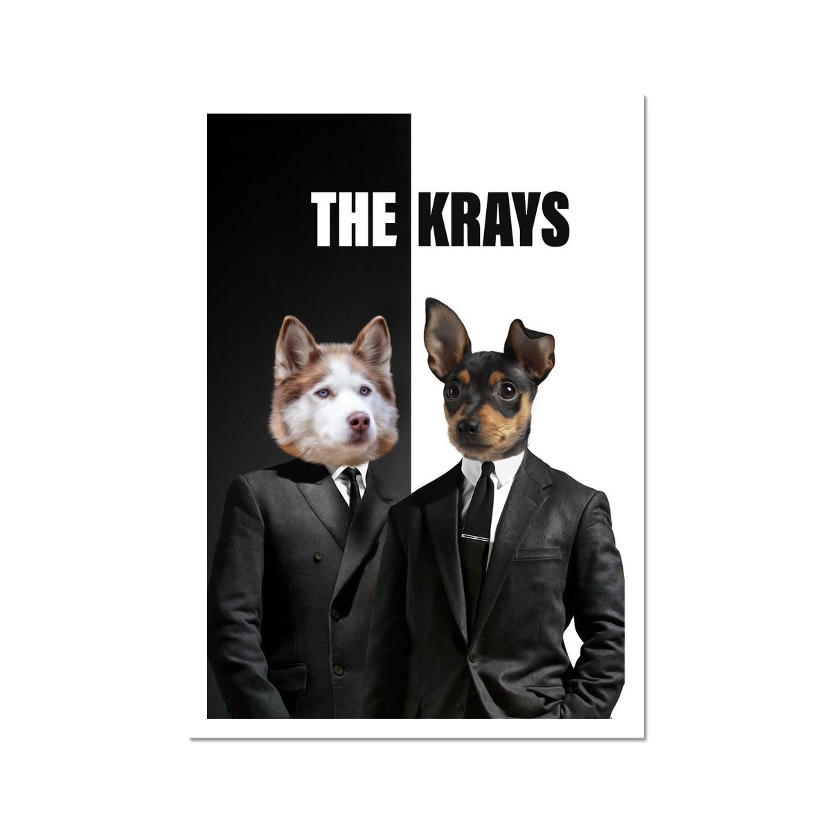 The Krays: Custom Pet Poster - Paw & Glory - Dog Portraits - Pet Portraits