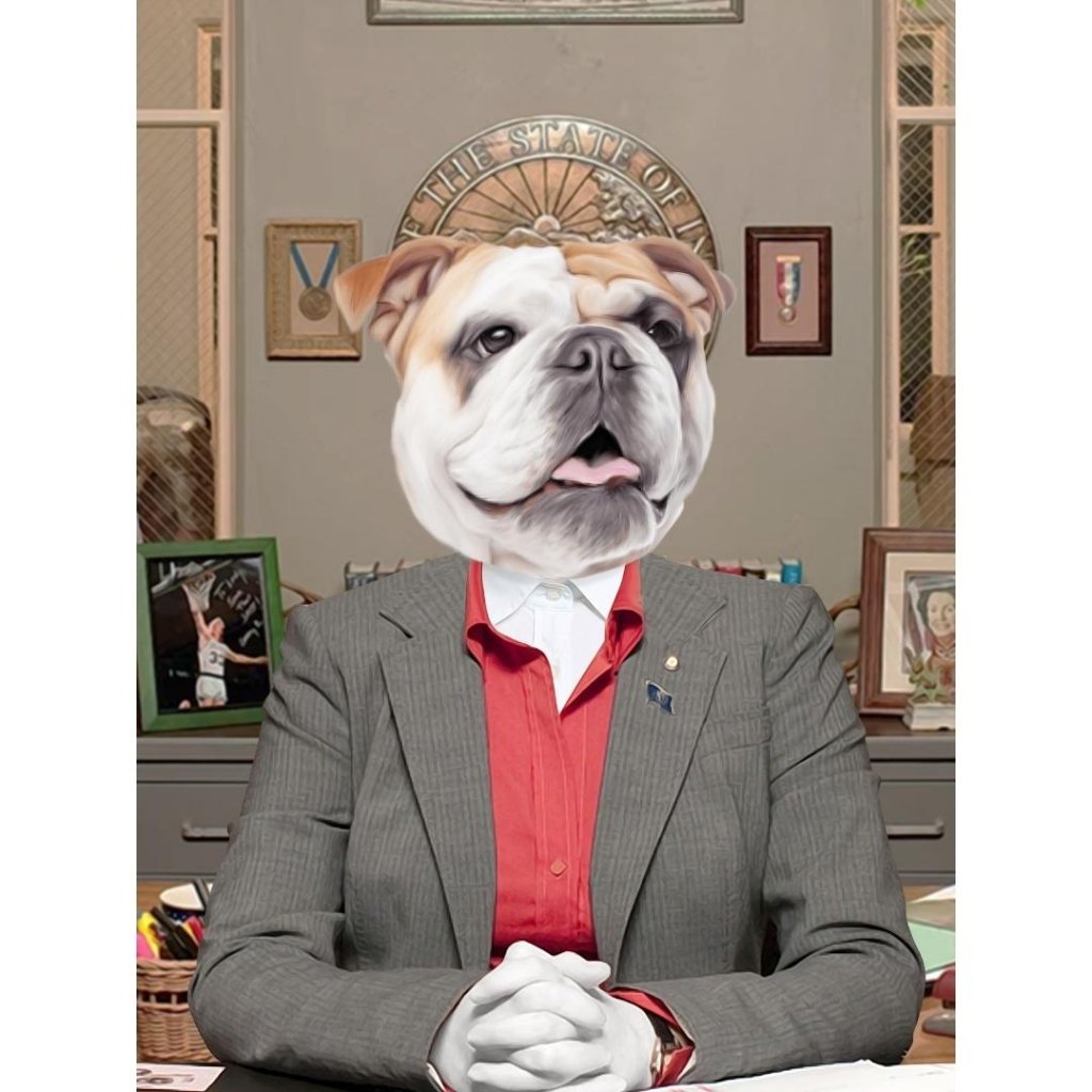 The Leslie (Parks & Recreation Inspired): Custom Digital Download Pet Portrait - Paw & Glory - Dog Portraits - Pet Portraits