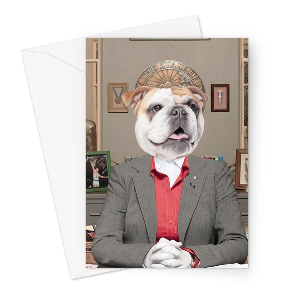 The Leslie (Parks & Recreation Inspired): Custom Pet Greeting Card - Paw & Glory - Dog Portraits - Pet Portraits