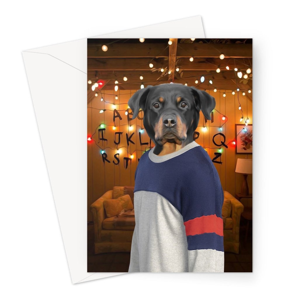 The Lucas (Stranger Things Inspired): Custom Pet Greeting Card - Paw & Glory - Dog Portraits - Pet Portraits