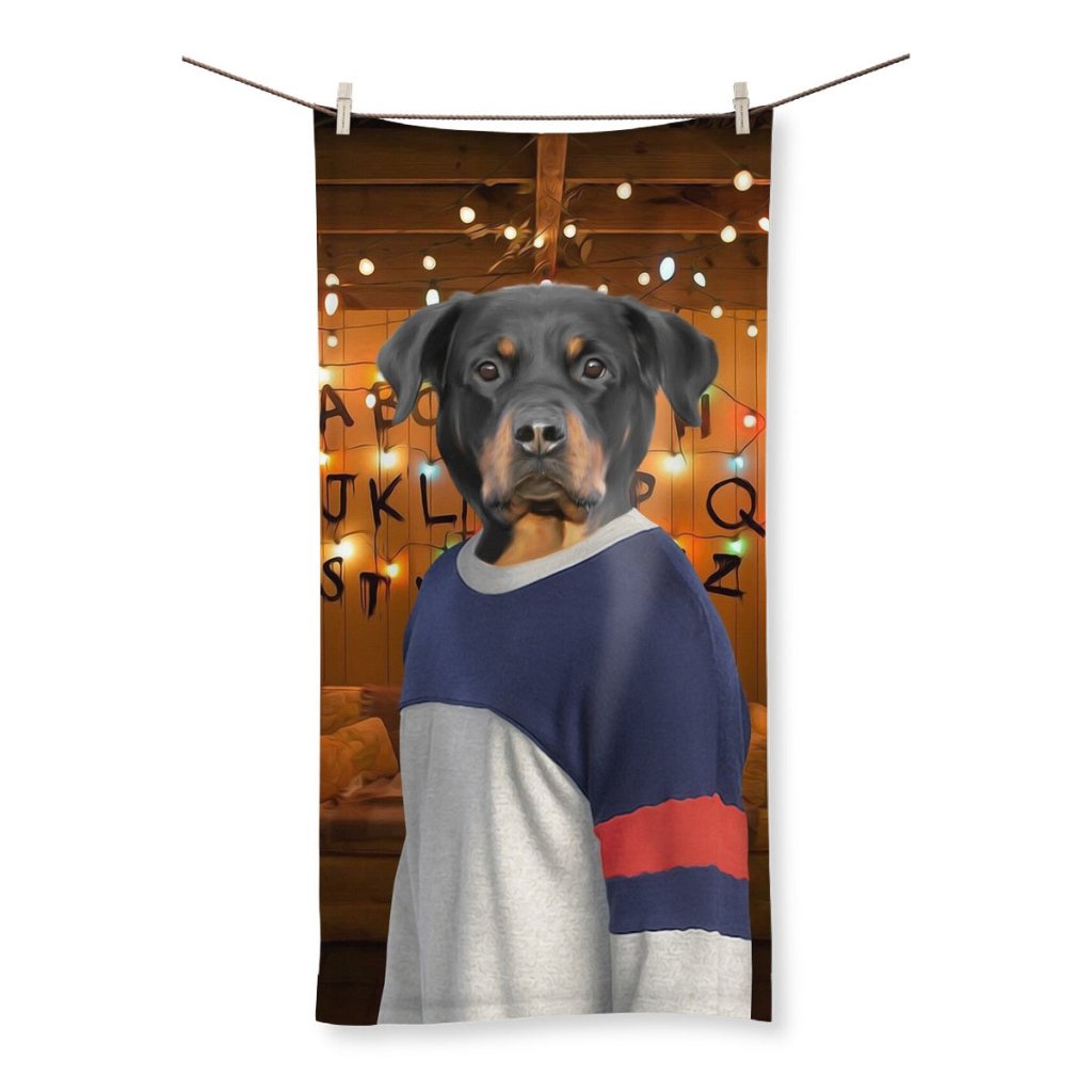 The Lucas (Stranger Things Inspired): Custom Pet Towel - Paw & Glory - Dog Portraits - Pet Portraits