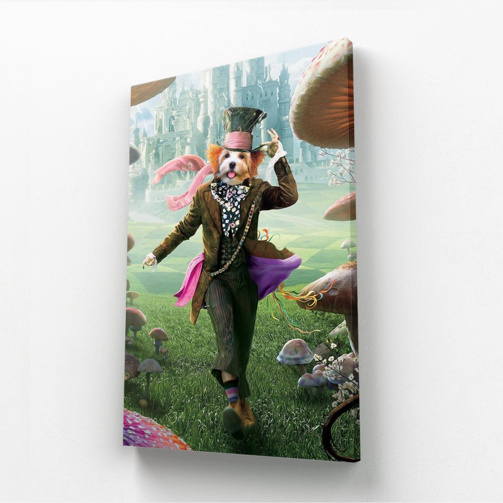 The Mad Hatter: Custom Pet Canvas - Paw & Glory - Dog Portraits - Pet Portraits