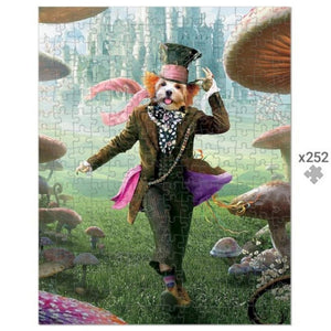 The Mad Hatter: Custom Pet Puzzle - Paw & Glory - Dog Portraits - Pet Portraits