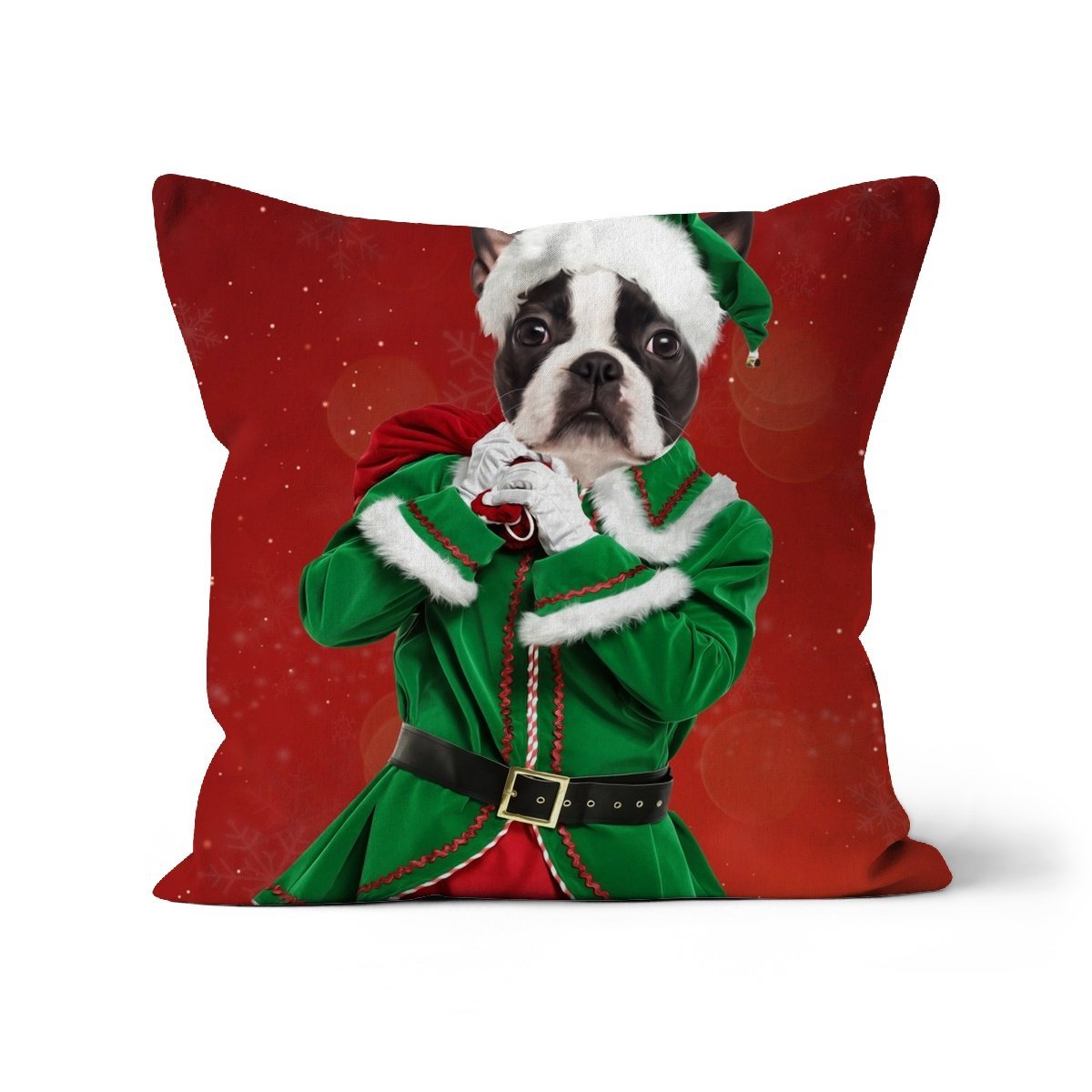 The Male Elf: Custom Pet Pillow - Paw & Glory - Dog Portraits - Pet Portraits