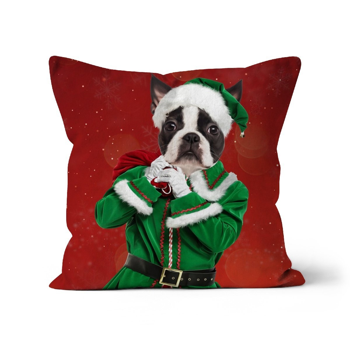 The Male Elf: Custom Pet Pillow - Paw & Glory - Dog Portraits - Pet Portraits