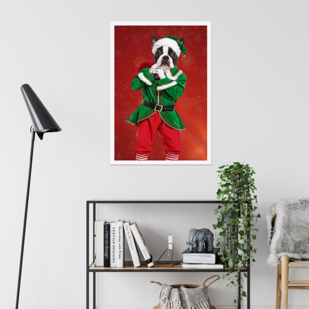 The Male Elf: Custom Pet Poster - Paw & Glory - Dog Portraits - Pet Portraits