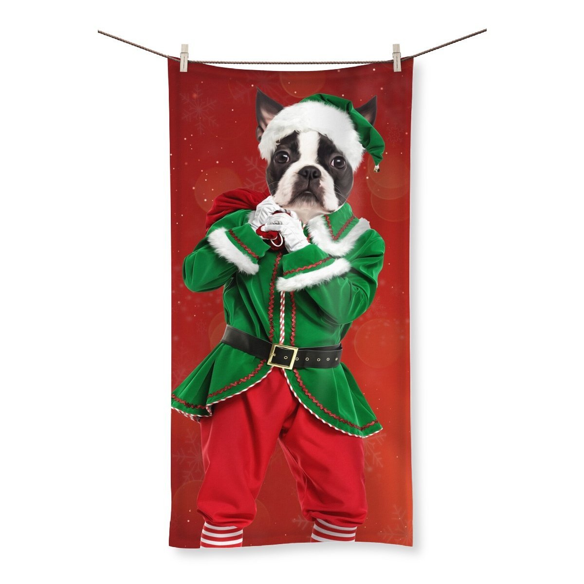 The Male Elf: Custom Pet Towel - Paw & Glory - Dog Portraits - Pet Portraits