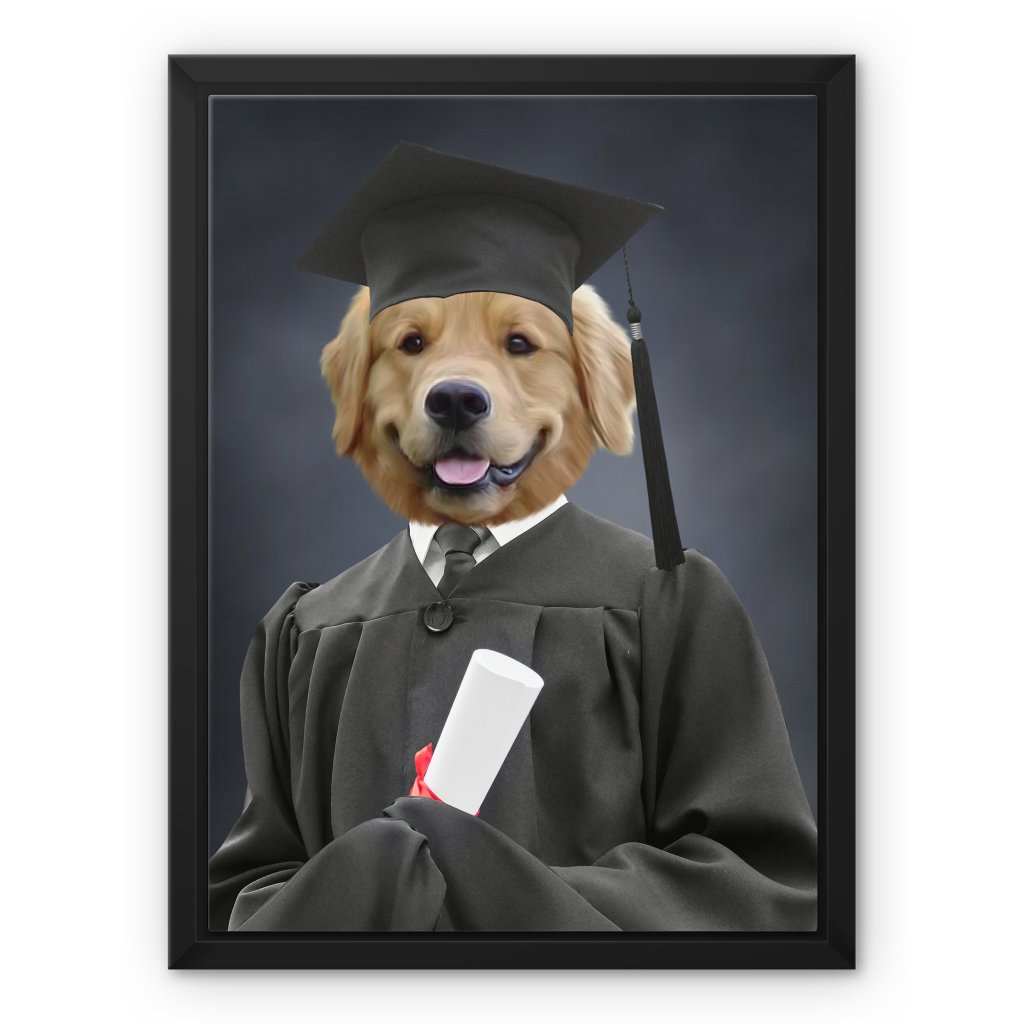 The Male Graduate: Custom Pet Canvas - Paw & Glory - Dog Portraits - Pet Portraits