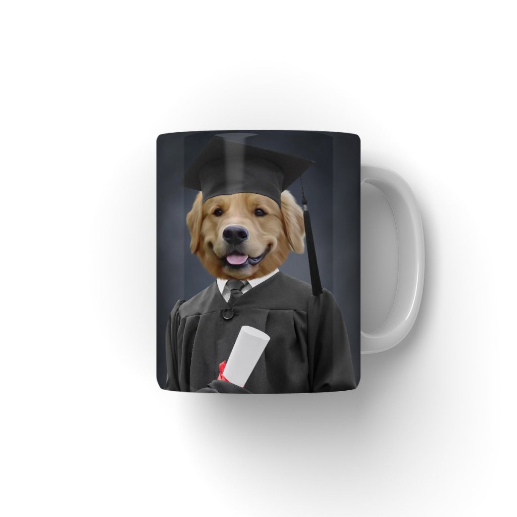 The Male Graduate: Custom Pet Coffee Mug - Paw & Glory - Dog Portraits - Pet Portraits