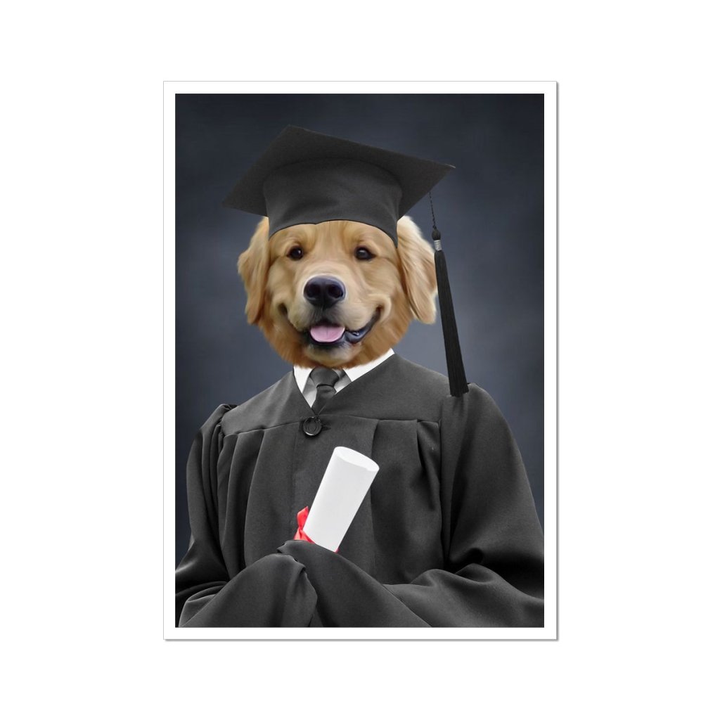 The Male Graduate: Custom Pet Portrait - Paw & Glory - Dog Portraits - Pet Portraits