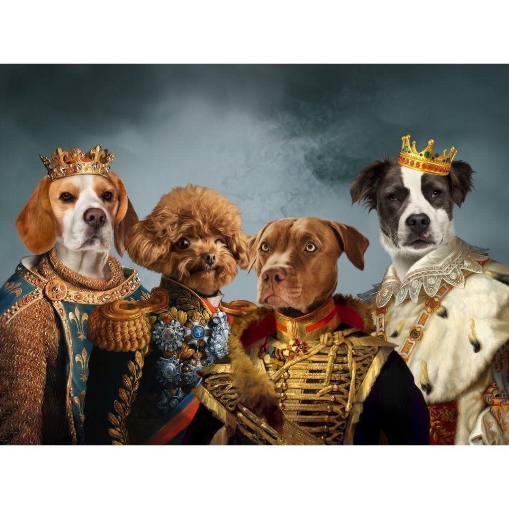 The Male Royals: Custom Digital Download Pet Portrait - Paw & Glory - Dog Portraits - Pet Portraits