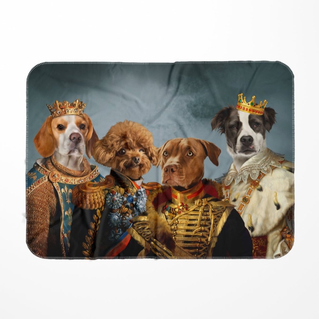 The Male Royals: Custom Pet Blanket - Paw & Glory - Dog Portraits - Pet Portraits