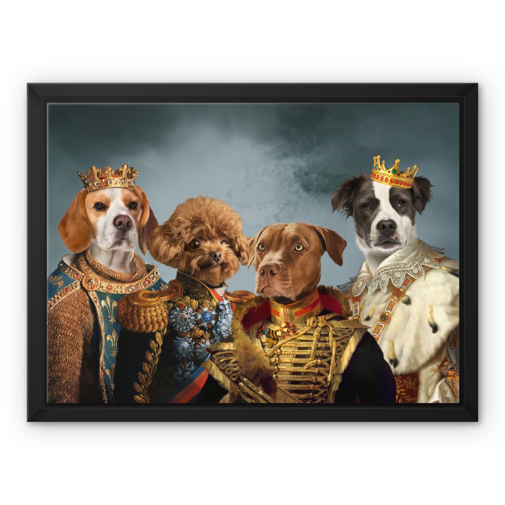 The Male Royals: Custom Pet Canvas - Paw & Glory - Dog Portraits - Pet Portraits