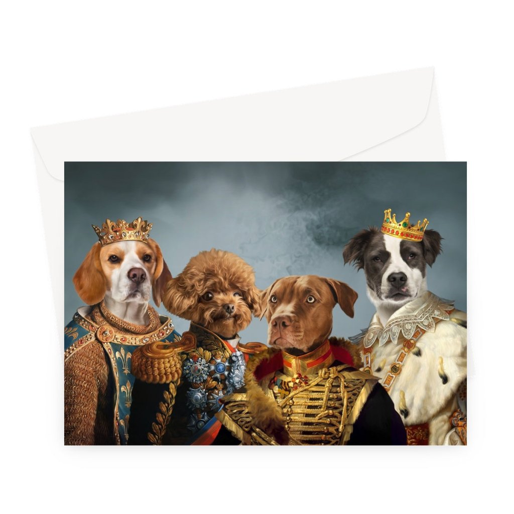 The Male Royals: Custom Pet Greeting Card - Paw & Glory - Dog Portraits - Pet Portraits