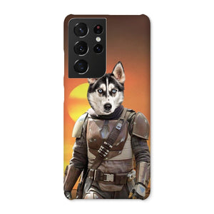 The Mando (Star Wars Inspired): Custom Pet Phone Case - Paw & Glory - #pet portraits# - #dog portraits# - #pet portraits uk#dog canvas, portraits of dogs, portraits dogs, dog paintings, professional dog portraits, Pet portraits, Crownandpaw, Hattieandhugo