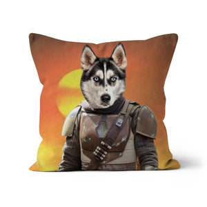 The Mando (Star Wars Inspired): Custom Pet Pillow - Paw & Glory - Dog Portraits - Pet Portraits