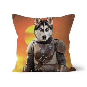 The Mando (Star Wars Inspired): Custom Pet Pillow - Paw & Glory - Dog Portraits - Pet Portraits