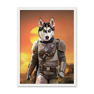 The Mando (Star Wars Inspired): Custom Pet Portrait - Paw & Glory - Dog Portraits - Pet Portraits