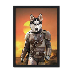 The Mando (Star Wars Inspired): Custom Pet Portrait - Paw & Glory - Dog Portraits - Pet Portraits