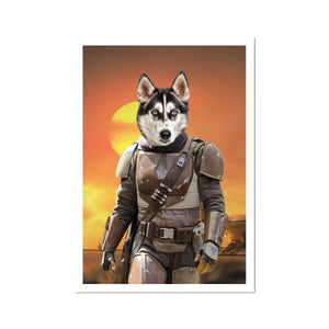 The Mando (Star Wars Inspired): Custom Pet Portrait - Paw & Glory - Dog Portraits - Pet Portraits