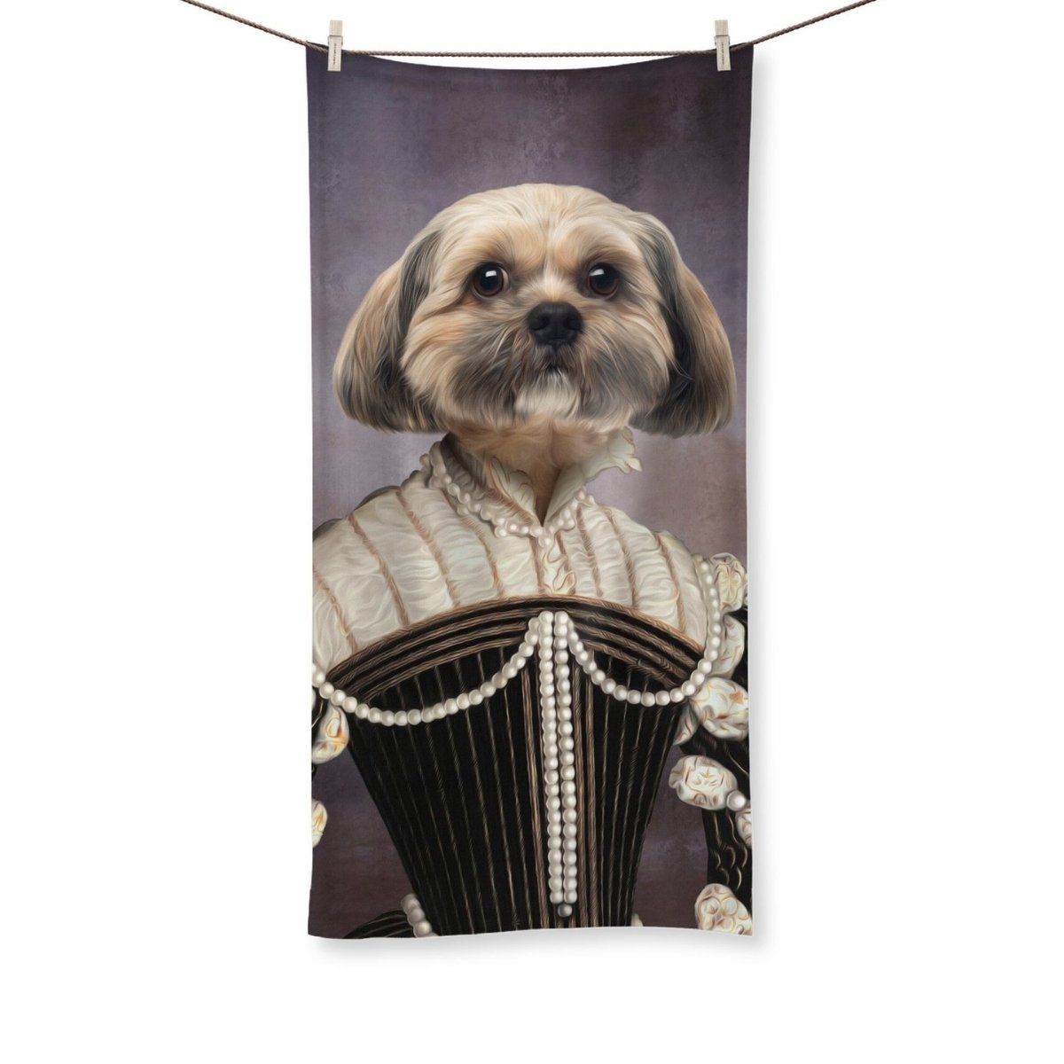 The Marquise: Custom Pet Towel - Paw & Glory - Dog Portraits - Pet Portraits