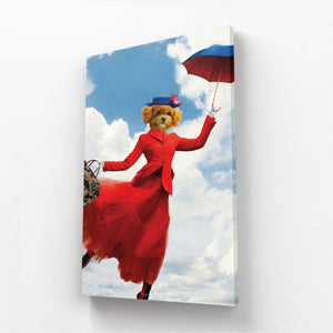 The Mary Poppins: Custom Pet Canvas - Paw & Glory - Dog Portraits - Pet Portraits