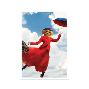 The Mary Poppins: Custom Pet Poster - Paw & Glory - Dog Portraits - Pet Portraits