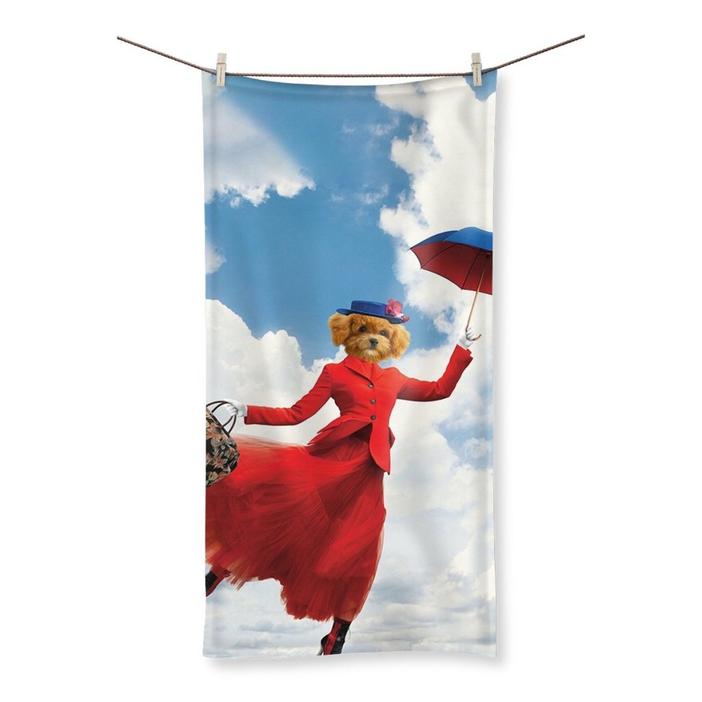 The Mary Poppins: Custom Pet Towel - Paw & Glory - Dog Portraits - Pet Portraits