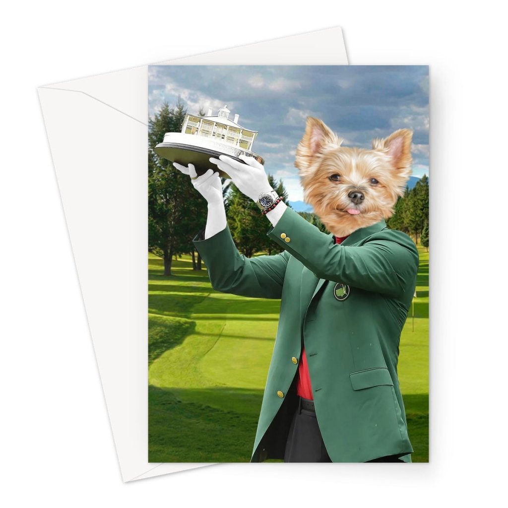 The Master: Custom Pet Greeting Card - Paw & Glory - Dog Portraits - Pet Portraits