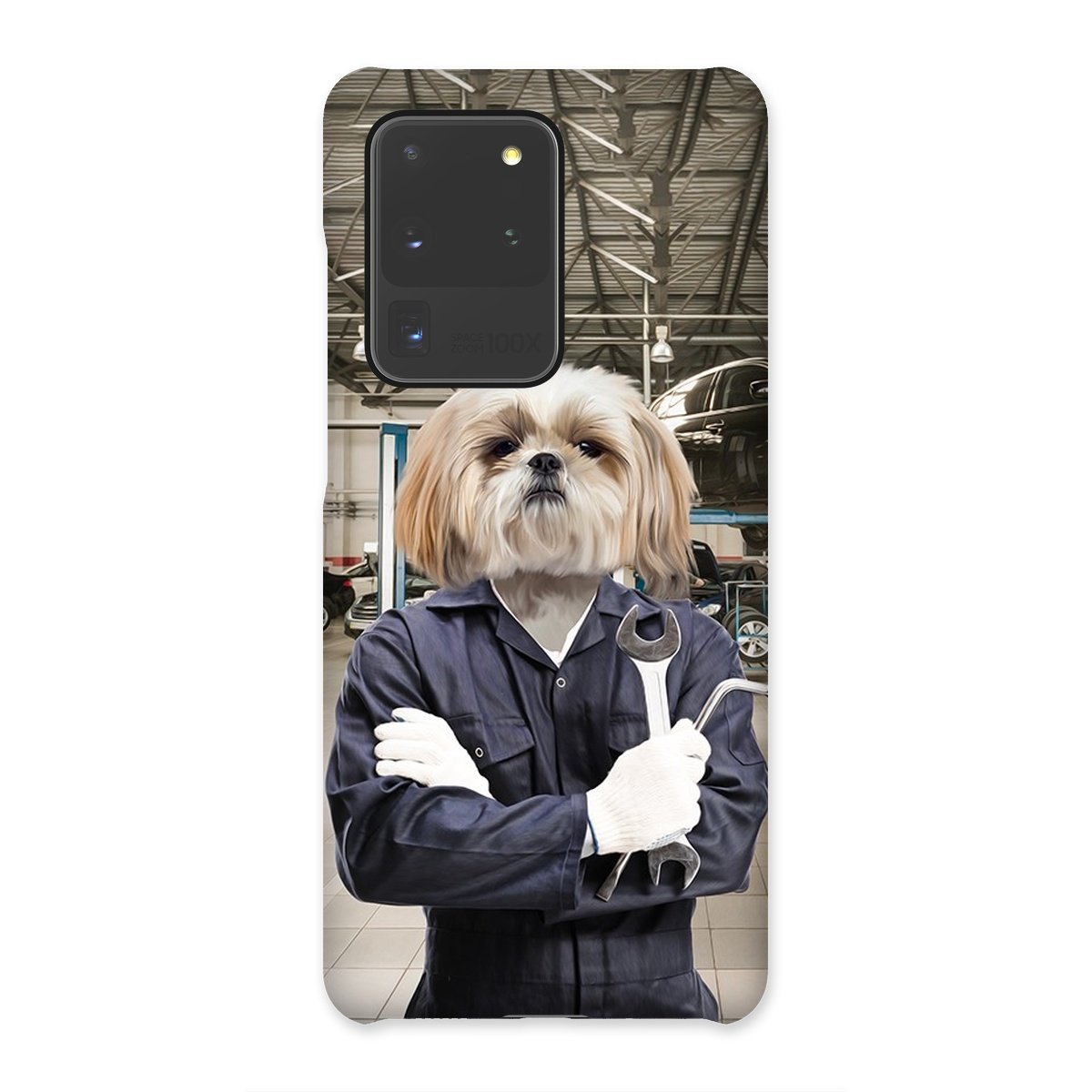 The Mechanic: Custom Pet Phone Case - Paw & Glory - Dog Portraits - Pet Portraits