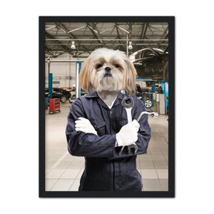 The Mechanic: Custom Pet Portrait - Paw & Glory - Dog Portraits - Pet Portraits