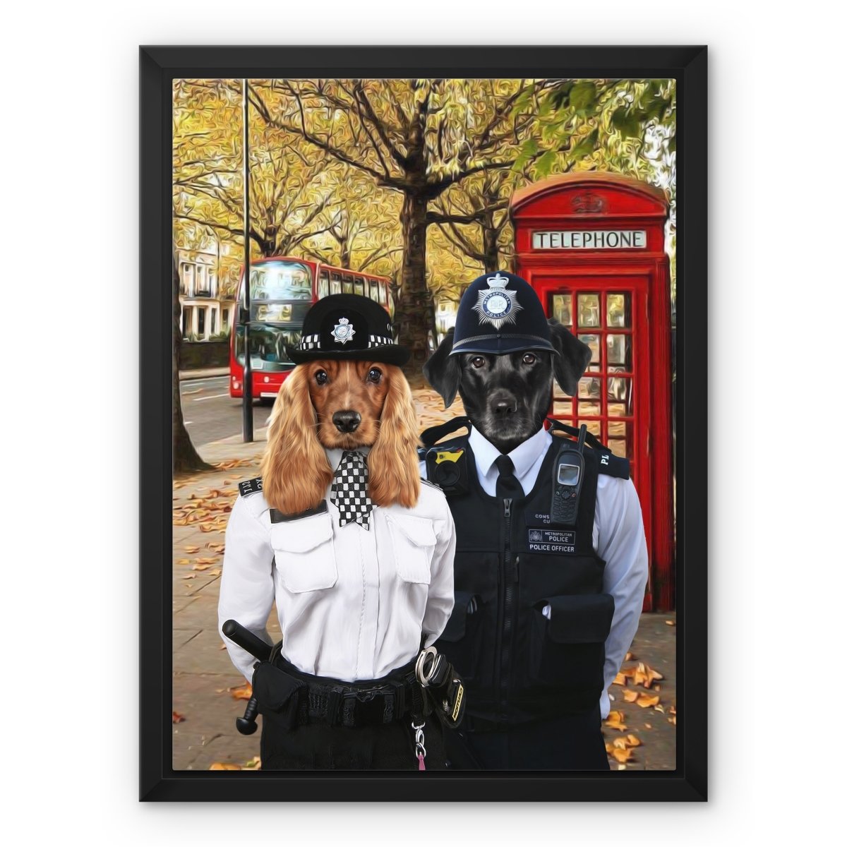 The Met Police Officers: Custom Pet Canvas - Paw & Glory - Dog Portraits - Pet Portraits