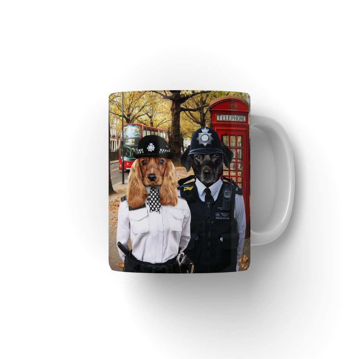 The Met Police Officers: Custom Pet Coffee Mug - Paw & Glory - Dog Portraits - Pet Portraits