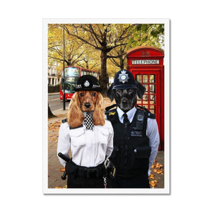 The Met Police Officers: Custom Pet Portrait - Paw & Glory - Dog Portraits - Pet Portraits