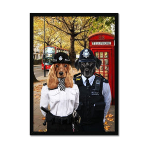 The Met Police Officers: Custom Pet Portrait - Paw & Glory - Dog Portraits - Pet Portraits