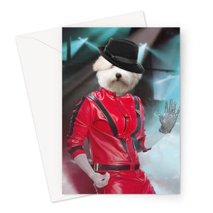 The Michael Jackson: Custom Pet Greeting Card - Paw & Glory - Dog Portraits - Pet Portraits