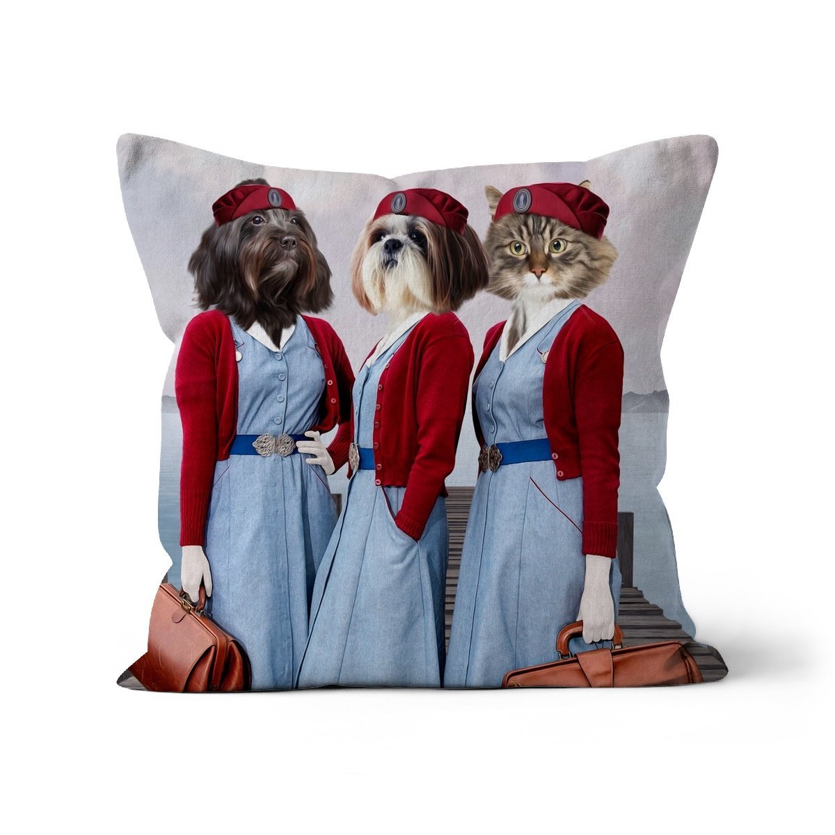 The Midwives (Call The Midwife Inspired): Custom Pet Pillow - Paw & Glory - Dog Portraits - Pet Portraits