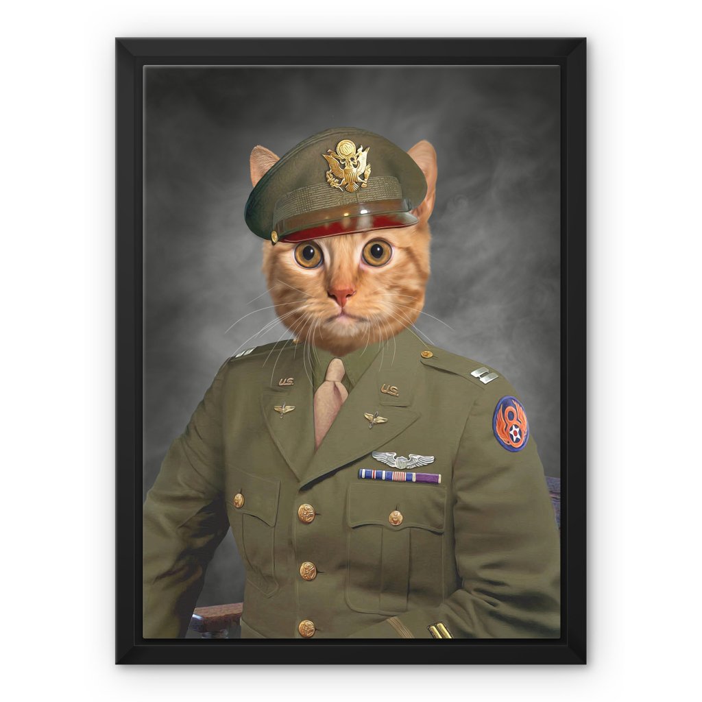 The Military Officer: Custom Pet Canvas - Paw & Glory - Dog Portraits - Pet Portraits